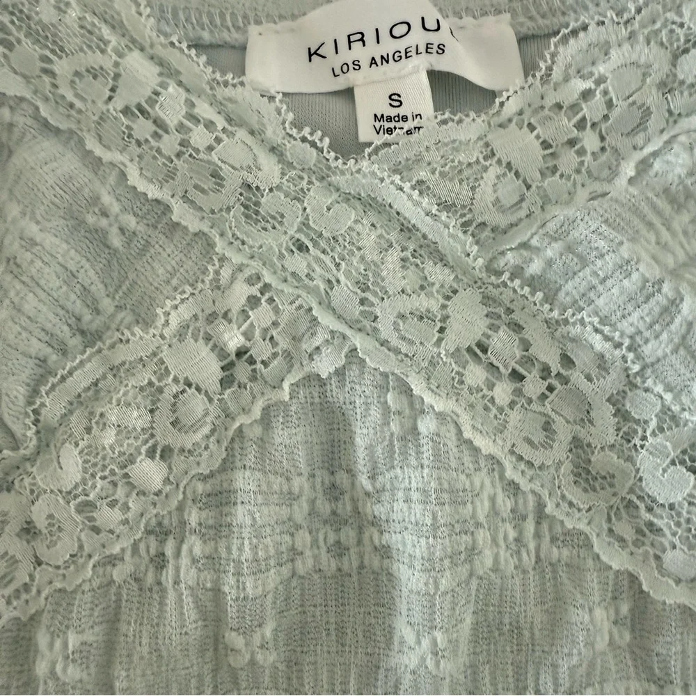 KIRIOUS‎ Los Angeles Dress Women’s Small Blue Y2K Milk Maid Lined Wedding Guest